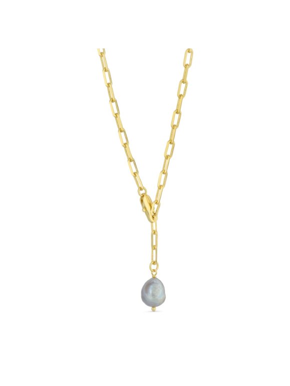 PURE BY NAT - CHAIN NECKLACE W. PEARL