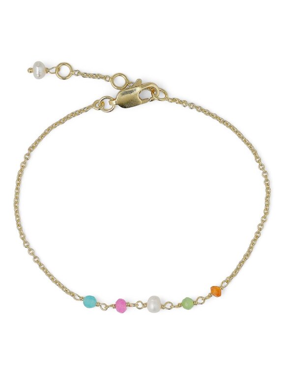 PURE BY NAT - BRACELET W. PEARLS AND GEMS
