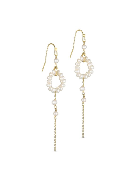 PURE BY NAT - HOOK EARRING W. PEARLS