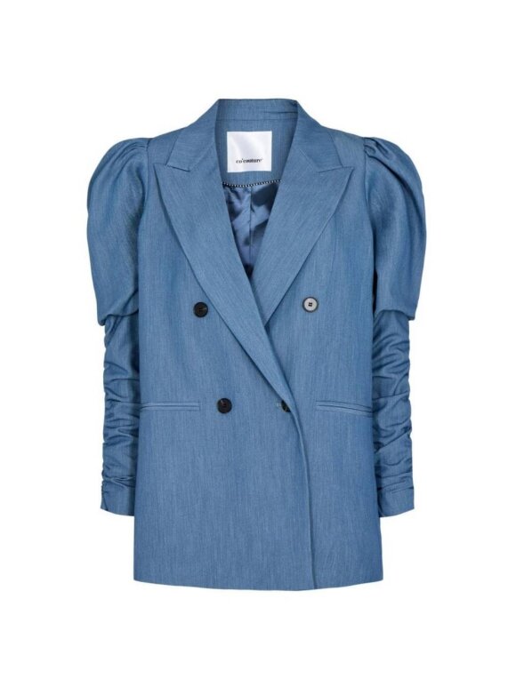 Co`Couture - DENIM PUFF SLEEVE BLAZER