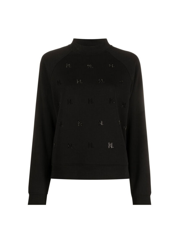 Karl Lagerfeld - MONOGRAM RHINESTONE SWEATSHIRT