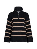 Neo Noir - NEVENA STRIP KNIT BLOUSE Neo Noir - NEVENA STRIP KNIT BLOUSE