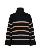 Neo Noir - NEVENA STRIP KNIT BLOUSE Neo Noir - NEVENA STRIP KNIT BLOUSE