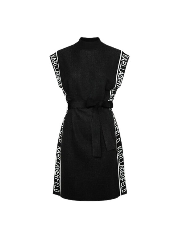 Karl Lagerfeld - SLEEVELESS LOGO KNIT DRESS