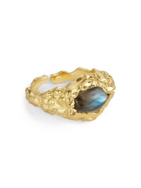 PURE BY NAT - FOIL RING W. GEMSTONE