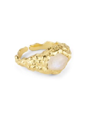 PURE BY NAT - FOIL RING W. GEMSTONE