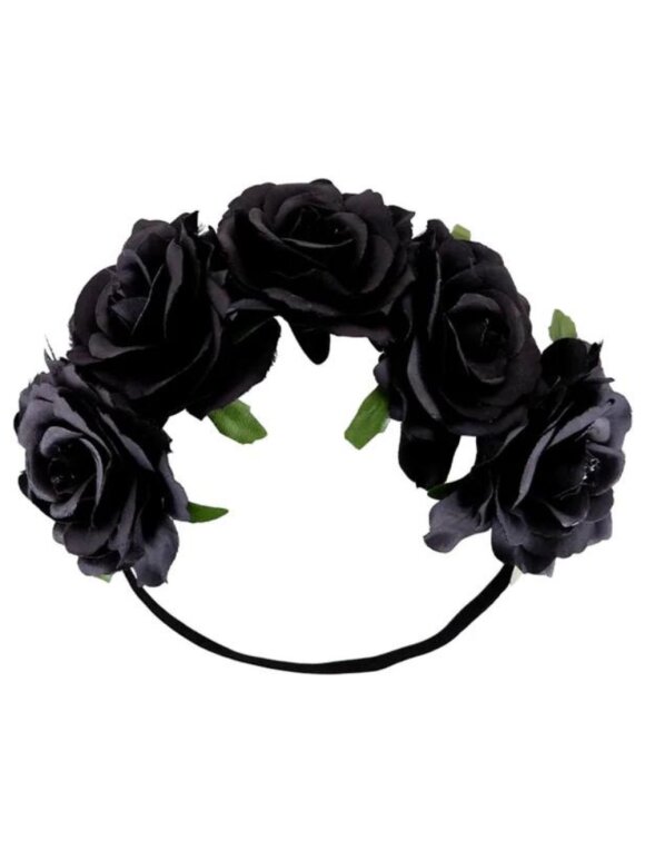 Black Colour - BCKWAMIE SOFT FLOWER HEADBAND