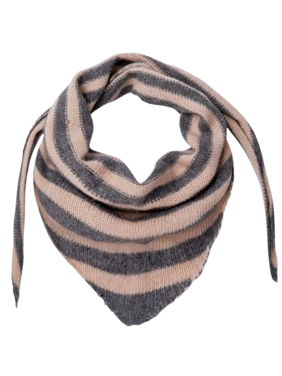 Black Colour - BCTRIANGLE STRIPED SCARF