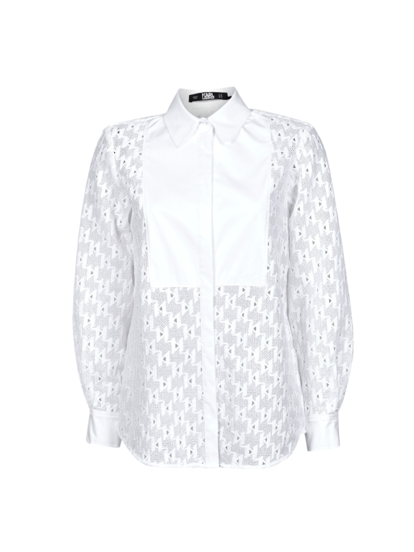 Karl Lagerfeld - KL EMBROIDERED LACE BIB SHIRT