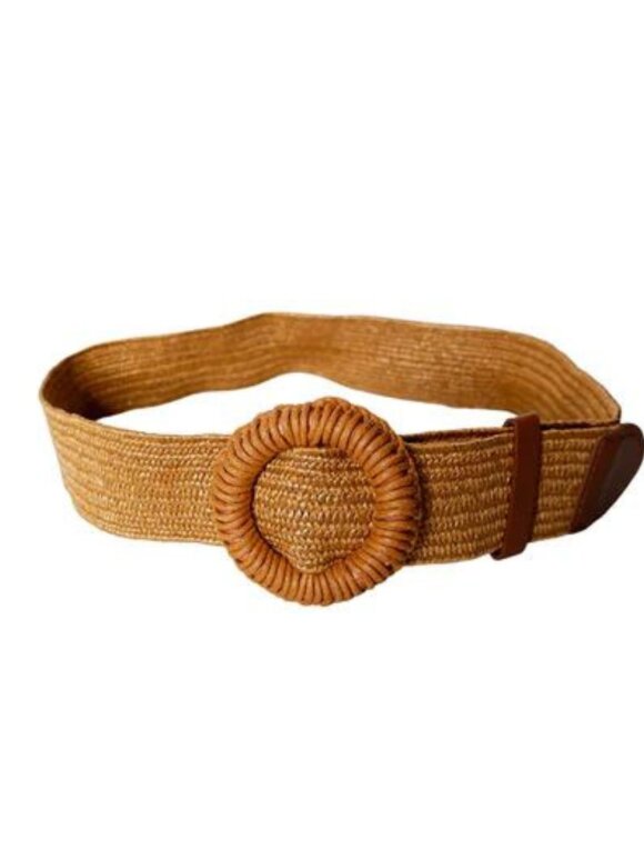 Black Colour - bcavalonia wide jute belt