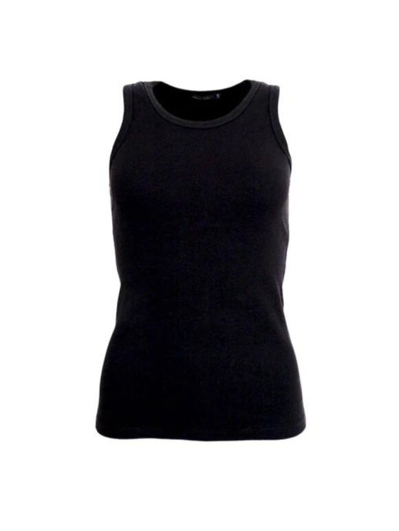 Black Colour - BCENA RIB TANK TOP