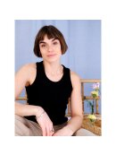 Black Colour - BCENA RIB TANK TOP