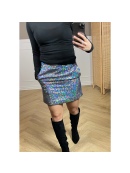 Co`Couture - SEQUIN DENIM MINI SKIRT