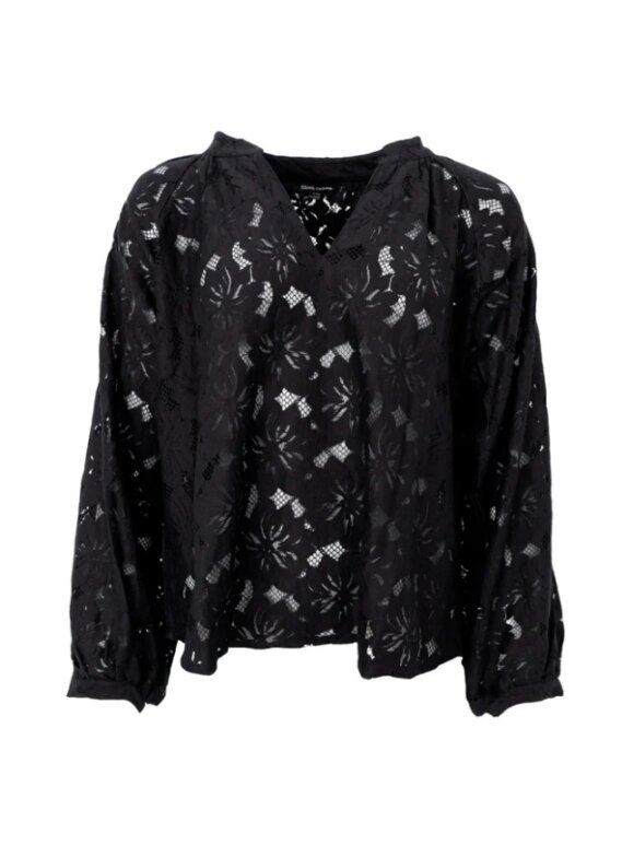 Black Colour - NELLY FLOWER BLOUSE