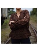 Black Colour - NELLY FLOWER BLOUSE