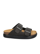 SCHOLL - SL NOELLE CHUNKY SUEDE GREY SANDALS & SLIDES 