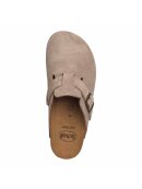 SCHOLL - SL FAE SUEDE DARK BEIGE CLOGS & MULES