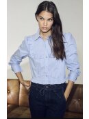 Co`Couture - ADDIECC STRIPE FRILL SHIRT