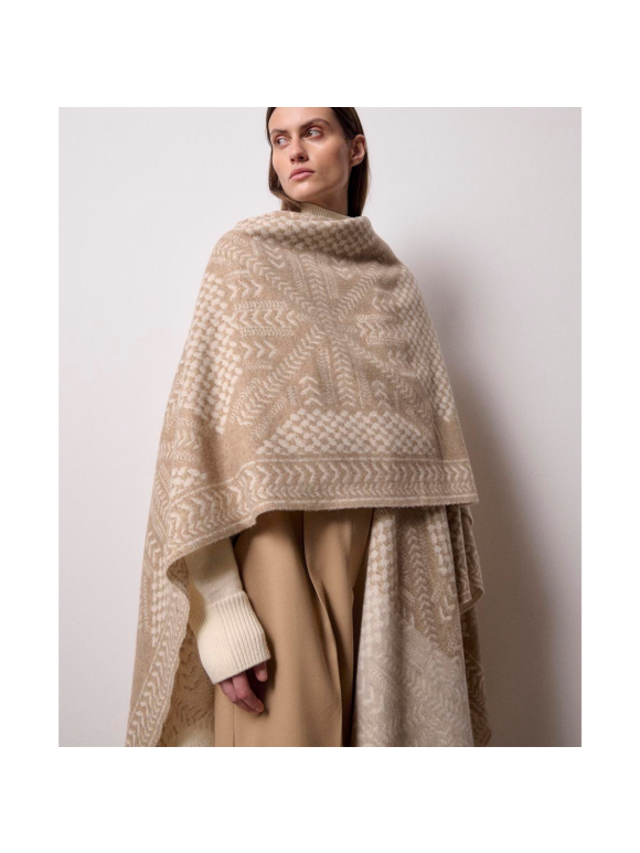 小物 STARSTYLING BERLIN PONCHO Poncho Pineo – wool mix – heritage star multicolor | lala