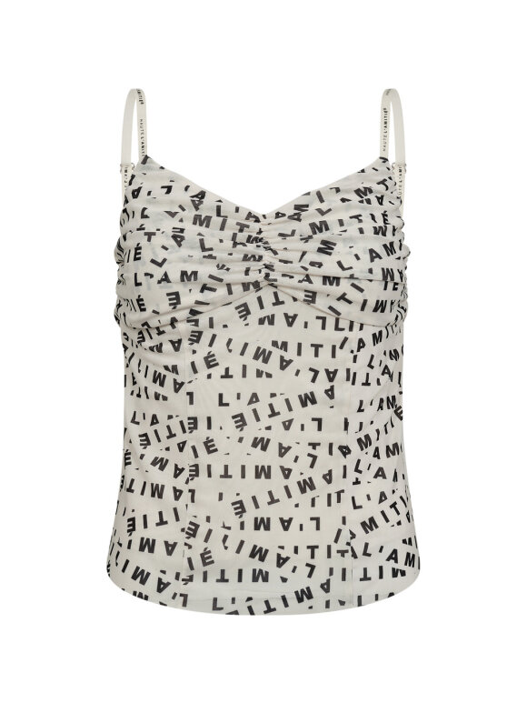 HAUTE L'AMITIÉ - L'AMITIE LOGO MESH STRAP TOP