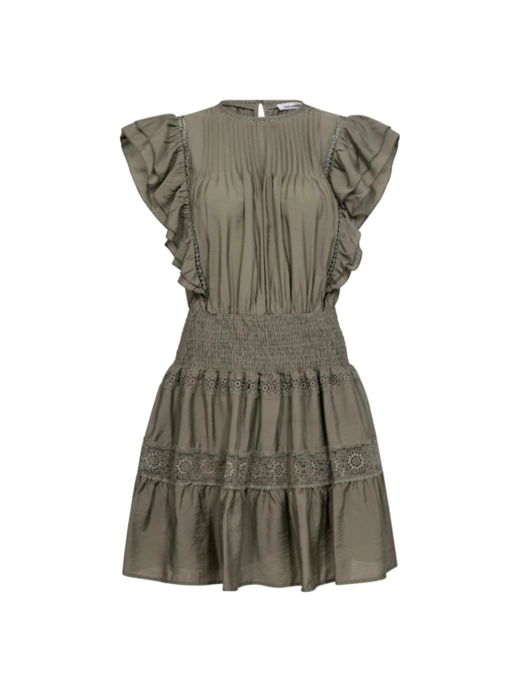 Co`Couture - CALLUMCC FRILL PINTUCK DRESS 