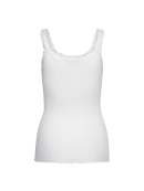 ROSEMUNDE - RWBABETTE SILK SL DEPPE BACK LACE TOP