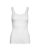 ROSEMUNDE - RWBABETTE SILK SL DEPPE BACK LACE TOP