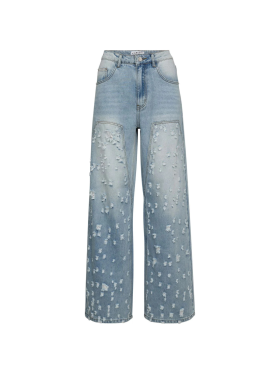 HAUTE L'AMITIÉ - BLEACH DISTRESSED PATCH JEANS