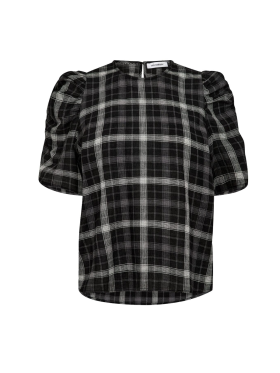 Co`Couture - SALLYCC CHECK SS BLOUSE