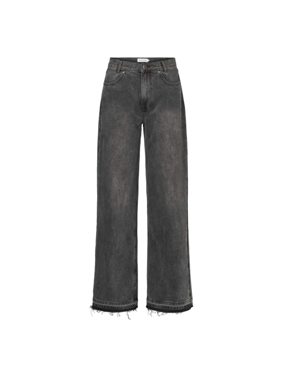 RABENS SALONER - DENIM BLACK STRAIGHT PANT - FELLINI
