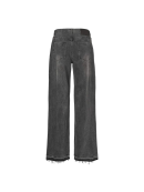 RABENS SALONER - DENIM BLACK STRAIGHT PANT - FELLINI