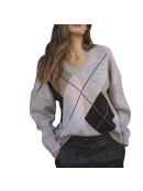 Co`Couture - MAJACC CHECK V-KNIT