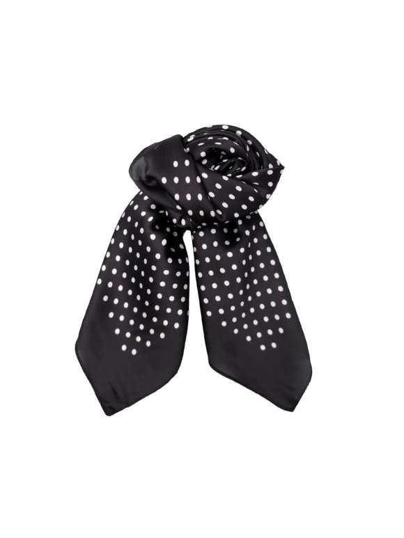 Black Colour - BCANIRA DOTTED MINI SCARF