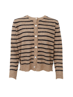 Black Colour - BCDELL STRIPED KNIT CARDIGAN