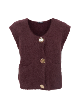 Black Colour - BCBJOERK KNITTED BUTTON VEST