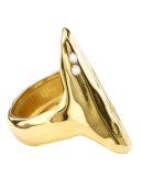 JANE KØNIG - SHIELD RING WITH STONES