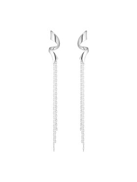 JANE KØNIG - SWIRL STUD WITH CHAINS