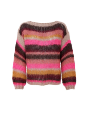 Black Colour - BCADRIA MULTI STRIPED JUMPER