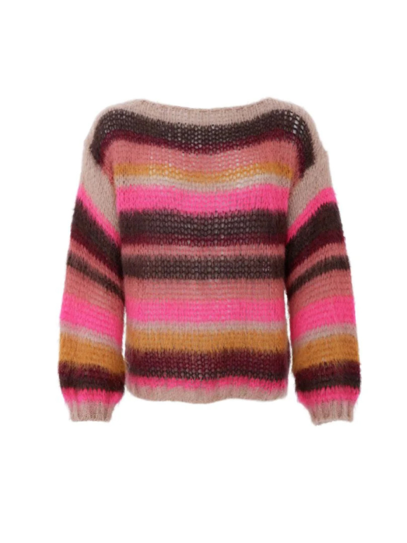 Black Colour - BCADRIA MULTI STRIPED JUMPER