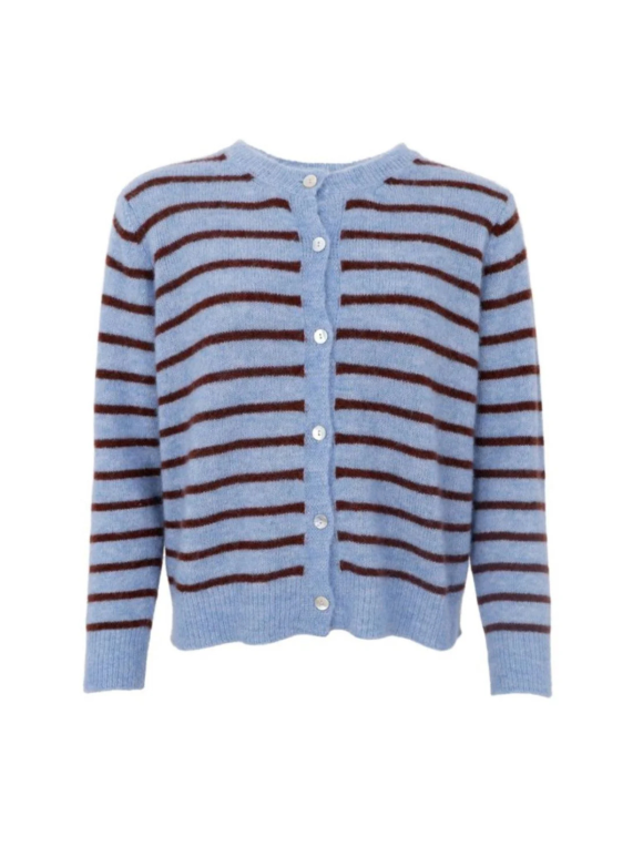 Black Colour - BCDELL STRIPED KNIT CARDIGAN