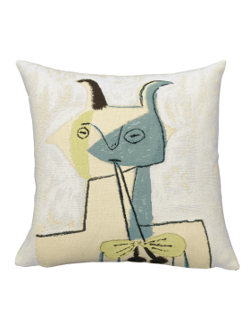 POULIN DESIGN - FAUNE JAUNE ET BLEU JOUANT DE LA DIAULE (1946)