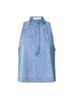 RABENS SALONER - LIGHT DENIM HALTER TOP - FAYA