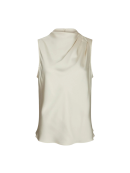 Neo Noir - ISOLA DRAPY SATIN TOP Neo Noir - ISOLA DRAPY SATIN TOP