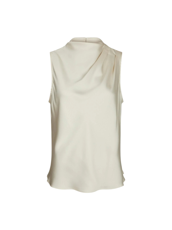 Neo Noir - ISOLA DRAPY SATIN TOP Neo Noir - ISOLA DRAPY SATIN TOP