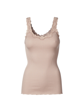 ROSEMUNDE - RWBABETTE SILK SL DEEP BACK LACE TOP