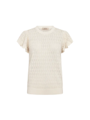Mos Mosh - MMGANNA PATTERN O-NECK KNIT TOP Mos Mosh - MMGANNA PATTERN O-NECK KNIT TOP