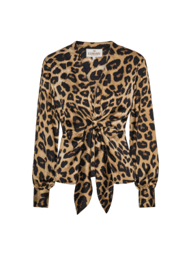 Karmamia Copenhagen - BLAIR BLOUSE - HAMMERED LEOPARD