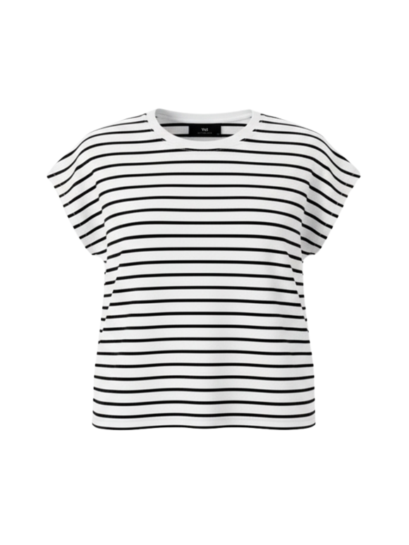 WITH BLACK - WBLFLORENCE SS STRIPE TEE