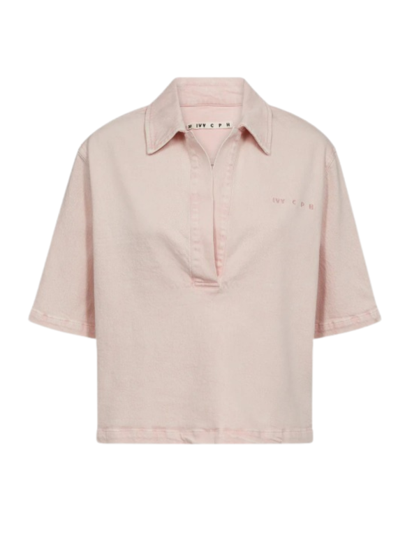 IVY COPENHAGEN - OPERA OVERSIZE POLO SHIRT WASH ANTIQUE IVY COPENHAGEN - OPERA OVERSIZE POLO SHIRT WASH ANTIQUE
