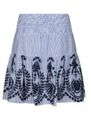 Neo Noir - TARROW STRIPE EMBROIDERY SKIRT